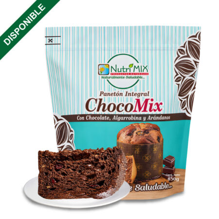 Panetón Integral c/ Chocolate, Algarrobina y Arándanos (Chocomix) Bolsa 850gr